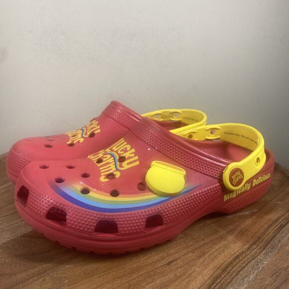 Crocs Lucky Charms Womens Red Yellow Size 9 Classic Clogs Sandals - Picture 2 of 12